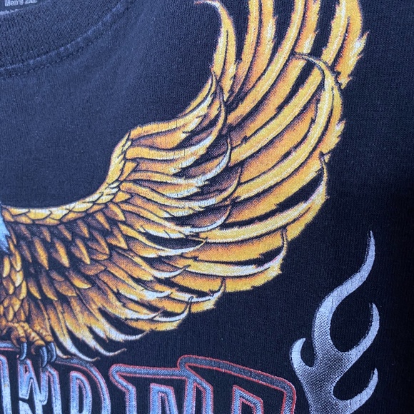 Ride Free Motorcycle T-Shirt Double Sided Eagle - Picture 7 of 11